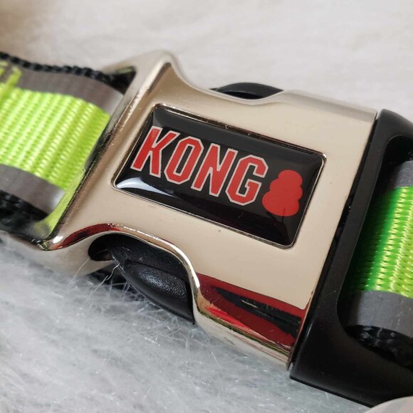 NEW! Medium KONG On the Go Green Black Adjustable Braided Reflective Dog Harness - Picture 3 of 12